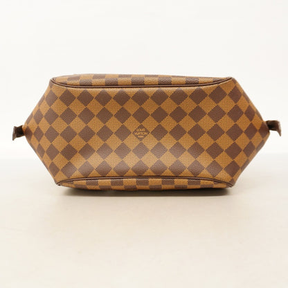 Louis Vuitton Belem MM, Brown, Canvas, shoulder