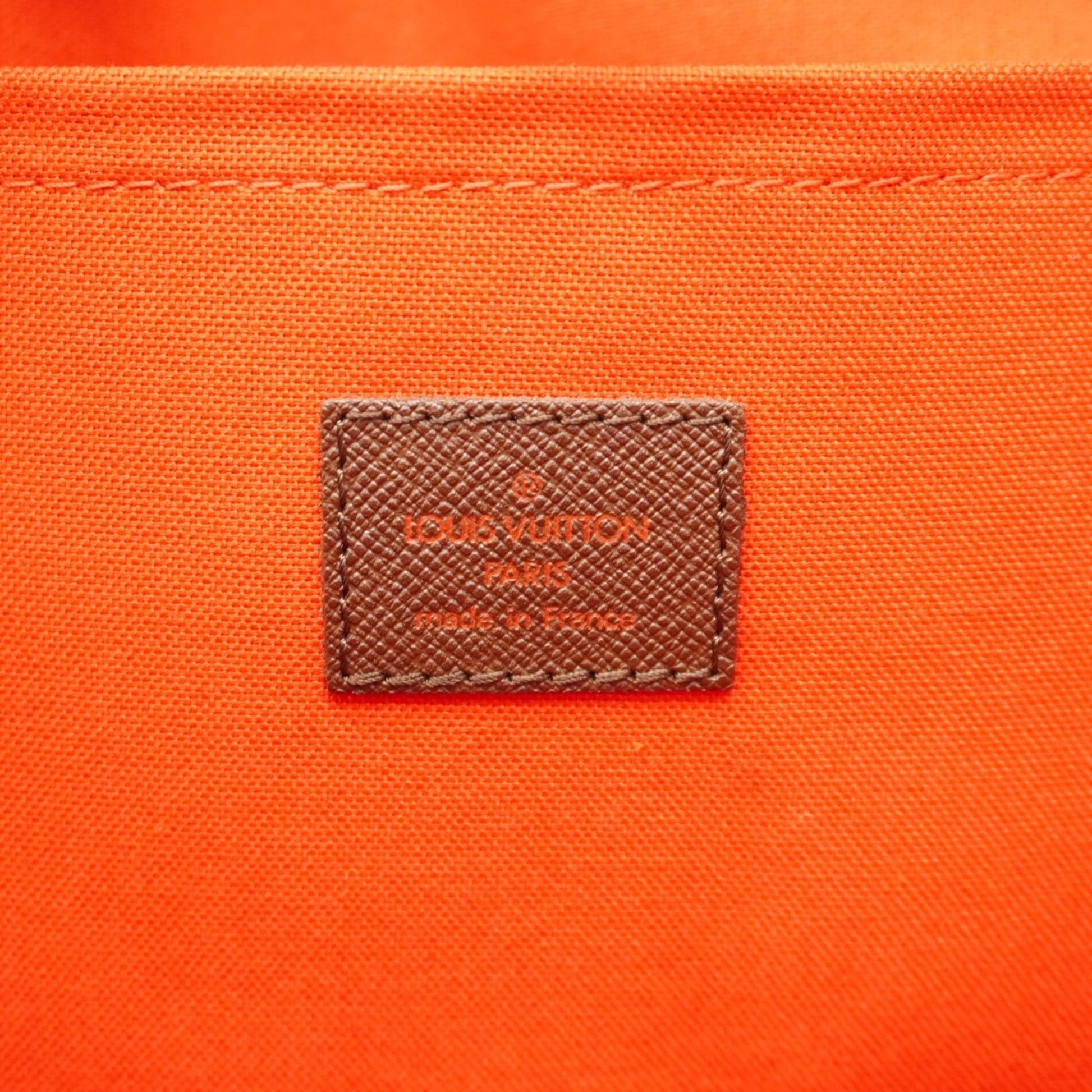 Louis Vuitton Belem MM, Brown, Canvas, shoulder