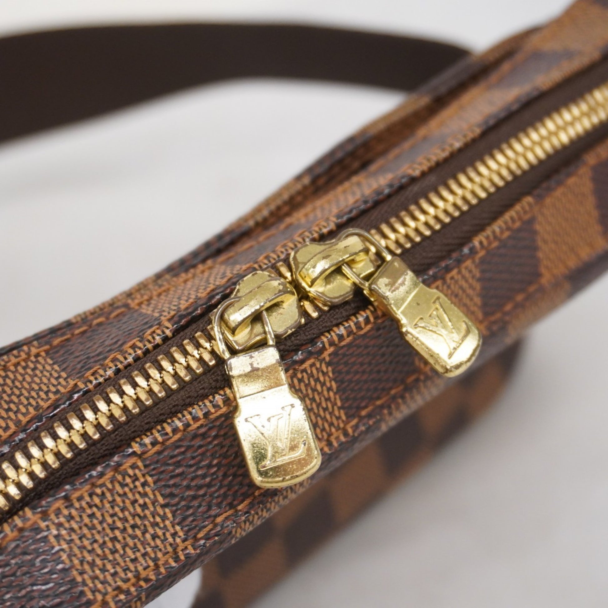 Louis Vuitton Geronimo, Brown, Canvas, shoulder