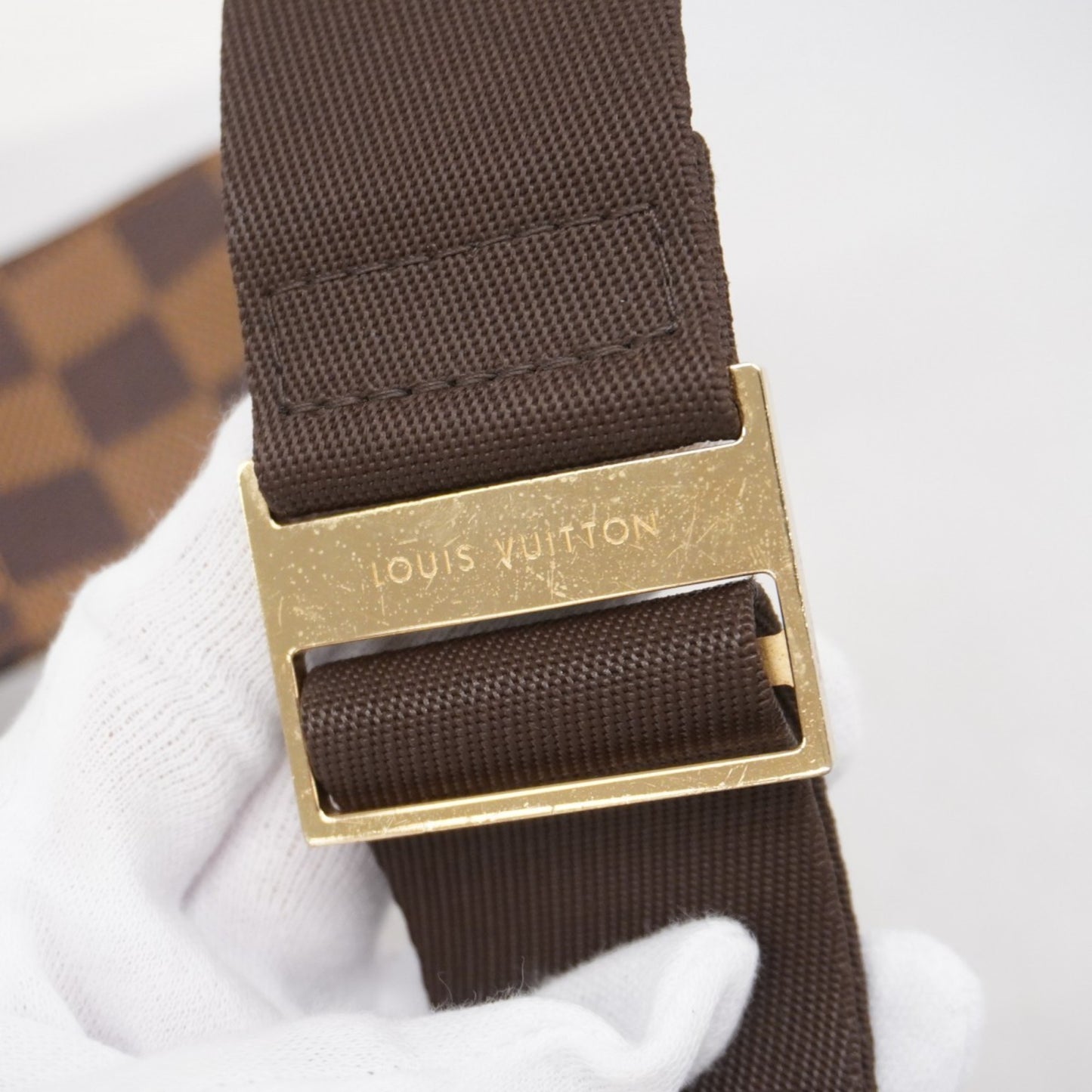 Louis Vuitton Geronimo, Brown, Canvas, shoulder