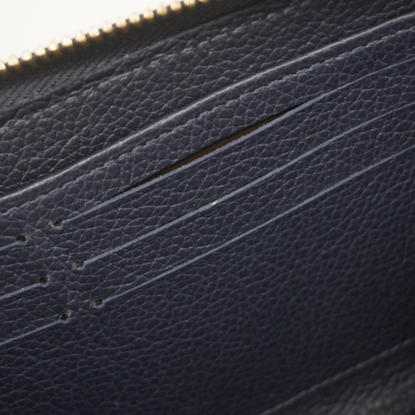 Louis Vuitton Zipped Wallet, Navy, Leather, wallet