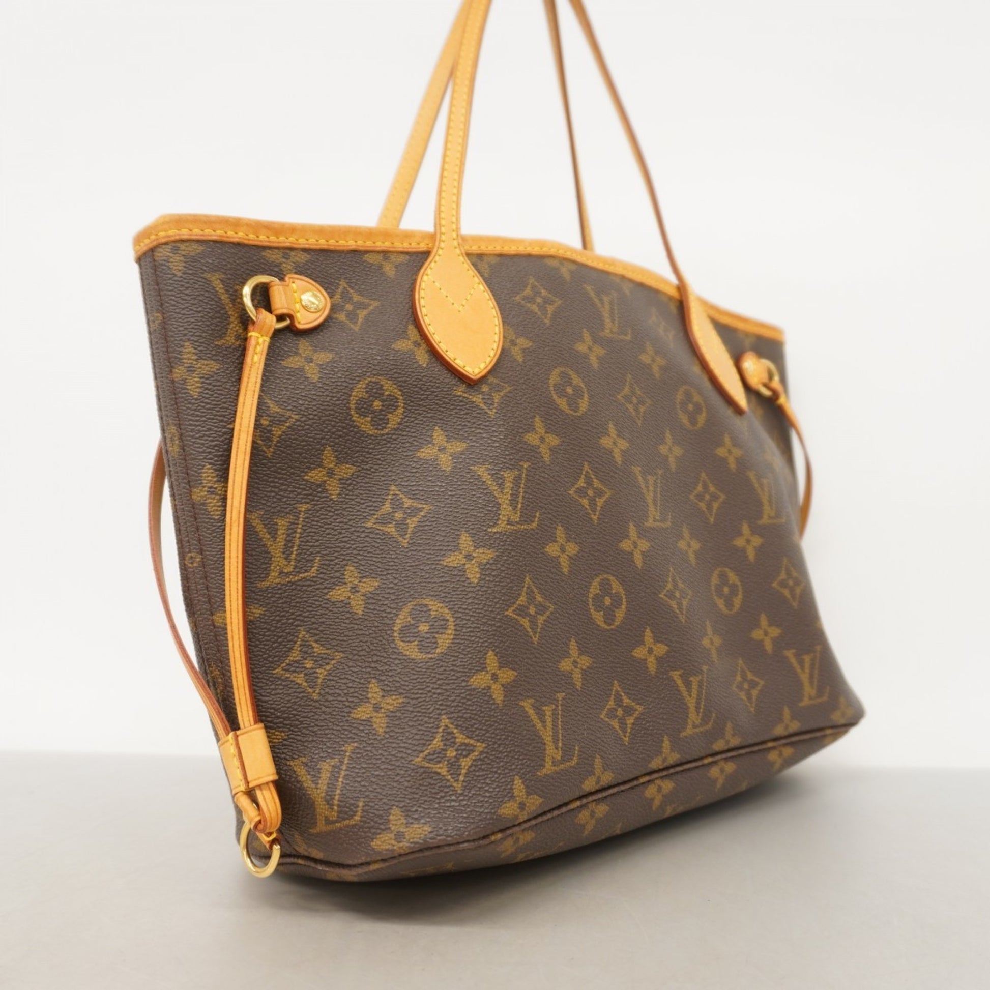 Louis Vuitton Neverfull PM, Brown, Canvas, tote