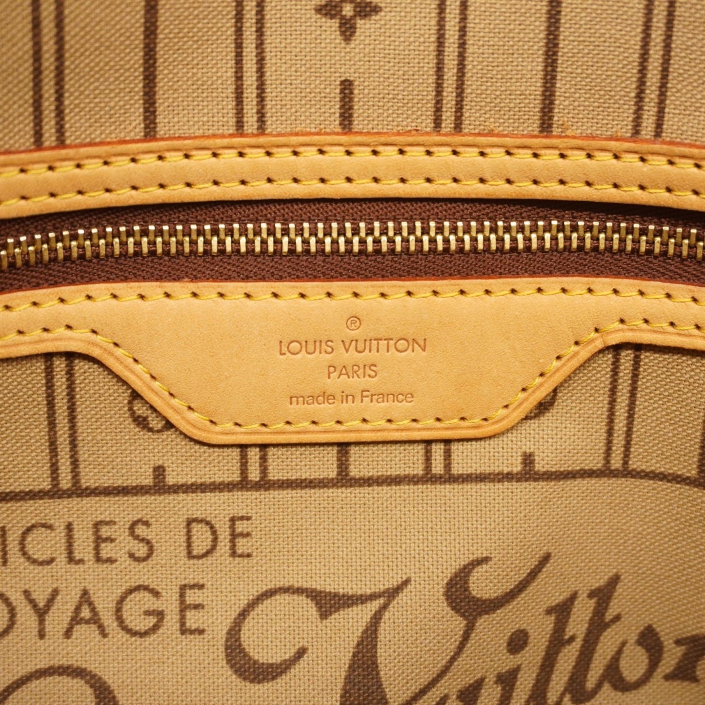 Louis Vuitton Neverfull PM, Brown, Canvas, tote