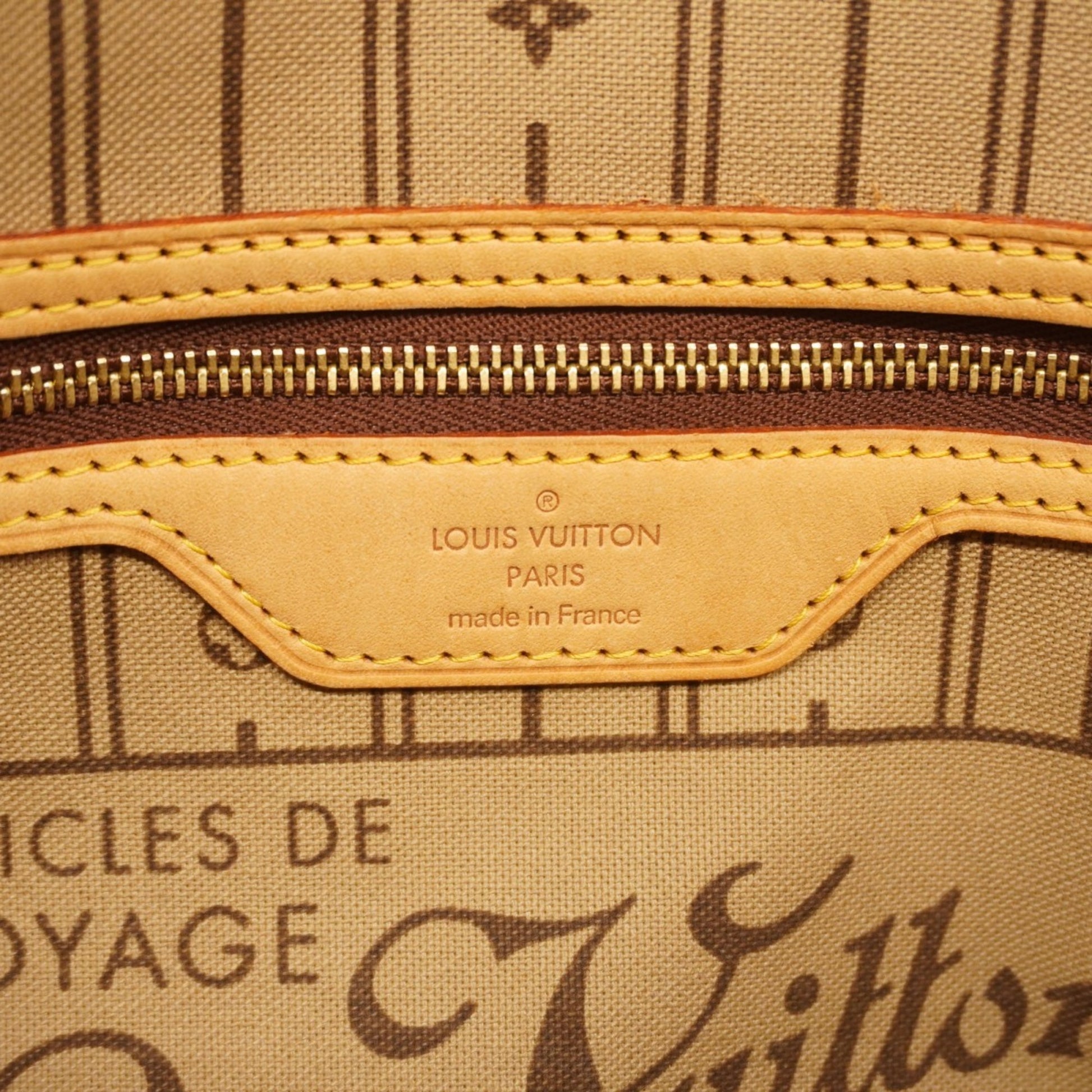 Louis Vuitton Neverfull PM, Brown, Canvas, tote