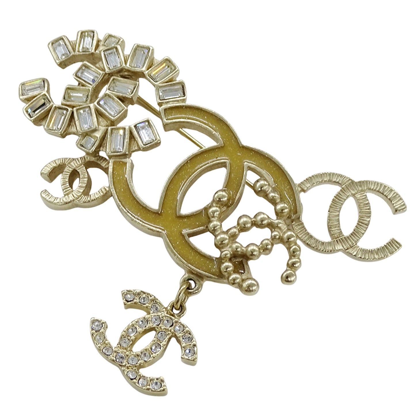 Chanel Coco Mark, Gold, Silver, brooch