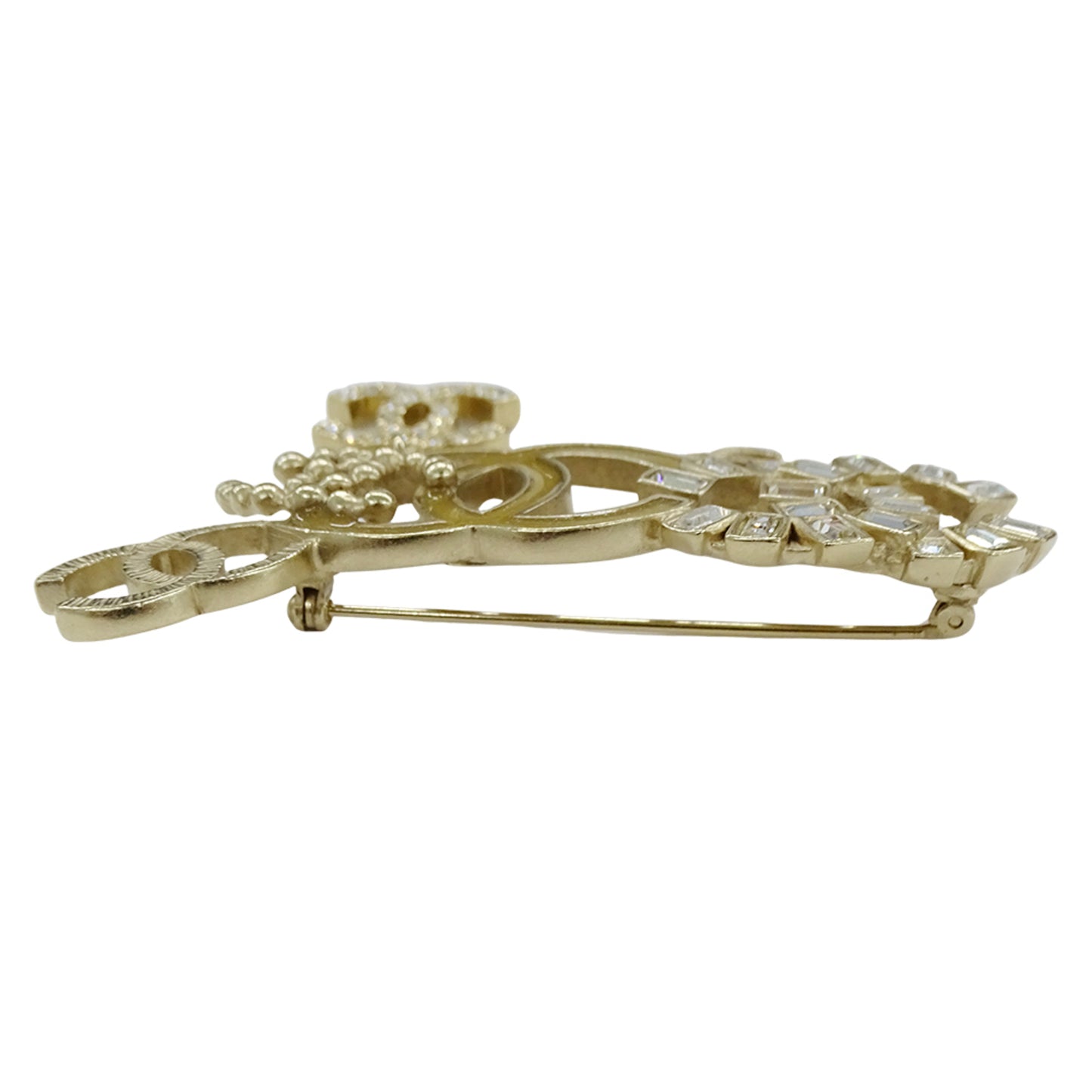 Chanel Coco Mark, Gold, Silver, brooch