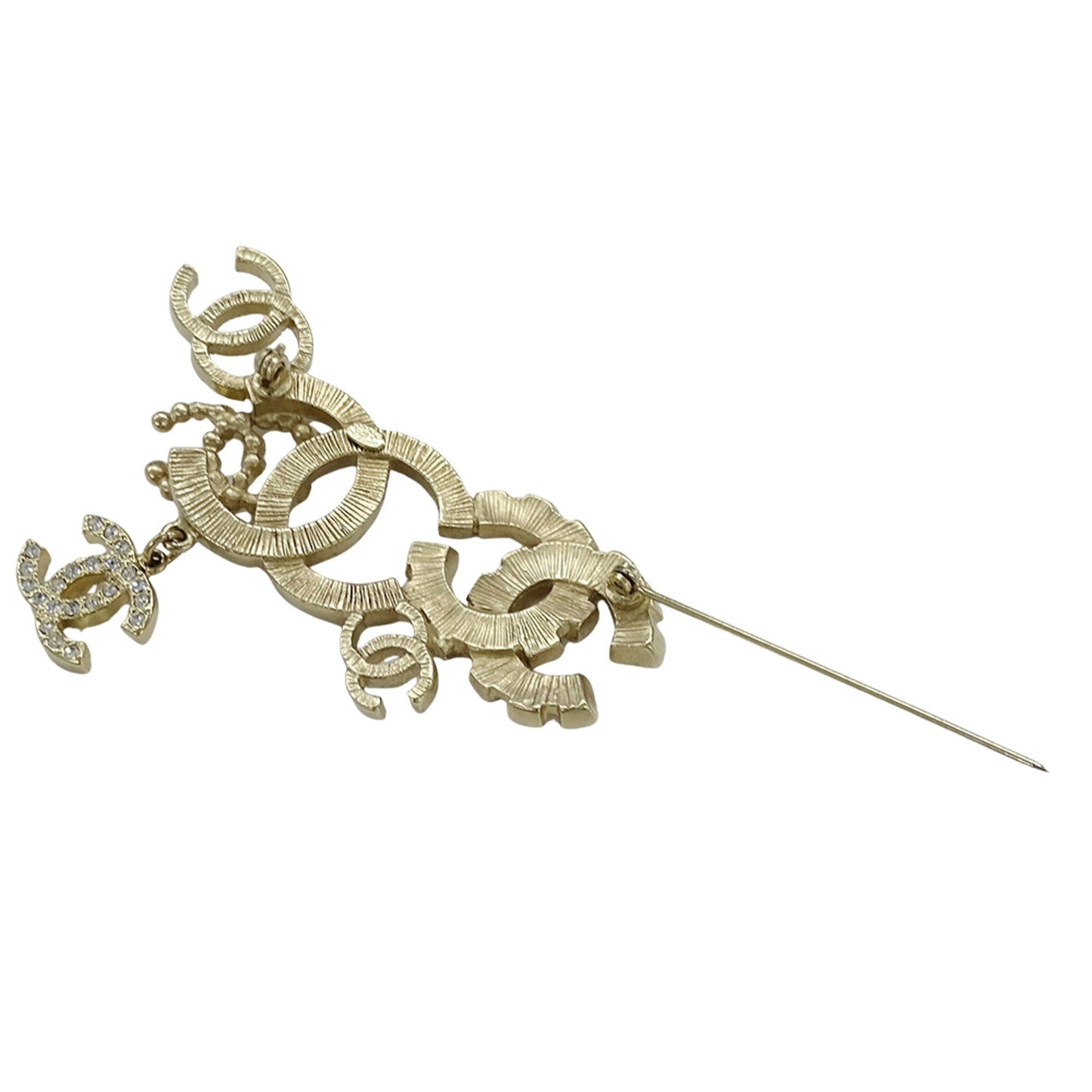 Chanel Coco Mark, Gold, Silver, brooch
