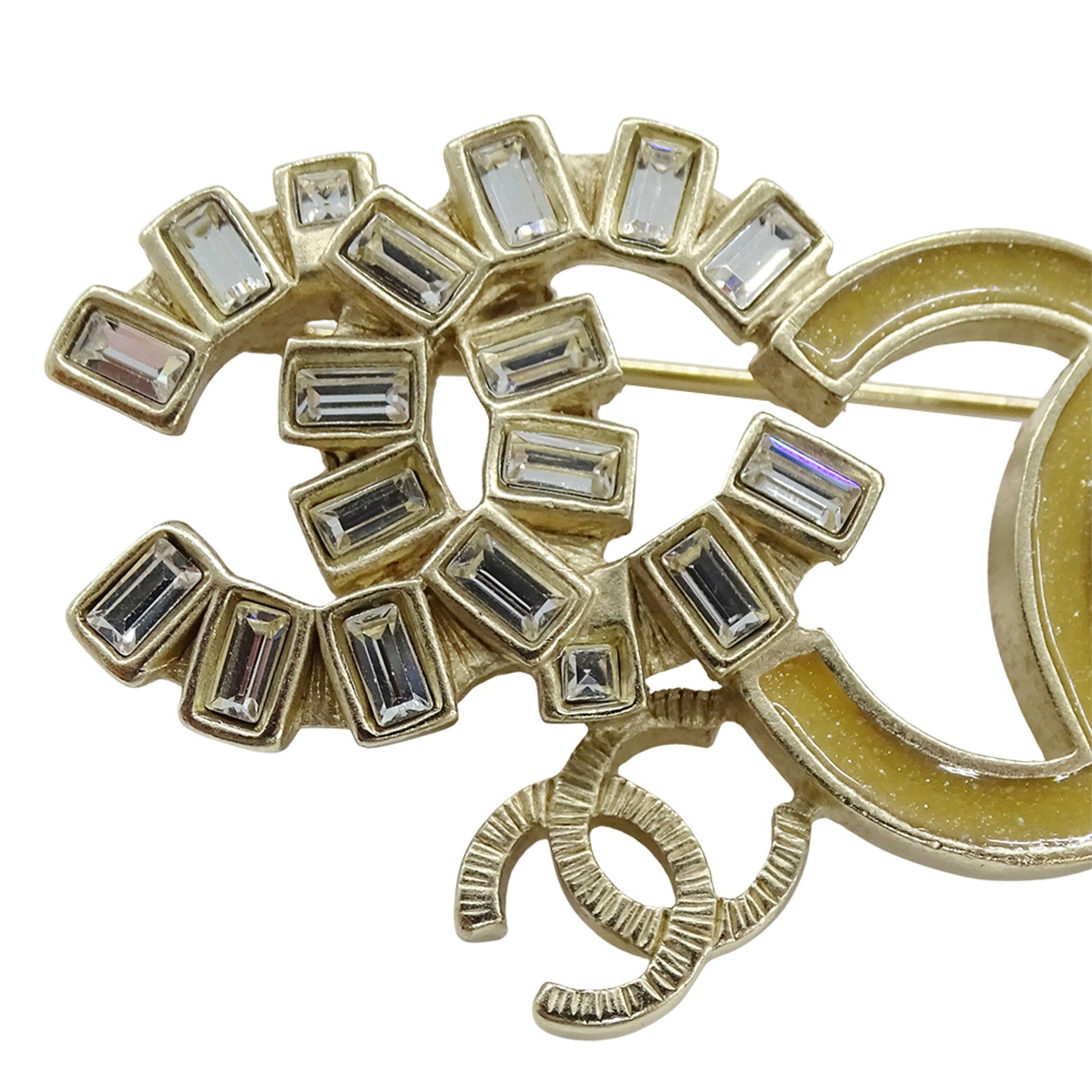 Chanel Coco Mark, Gold, Silver, brooch