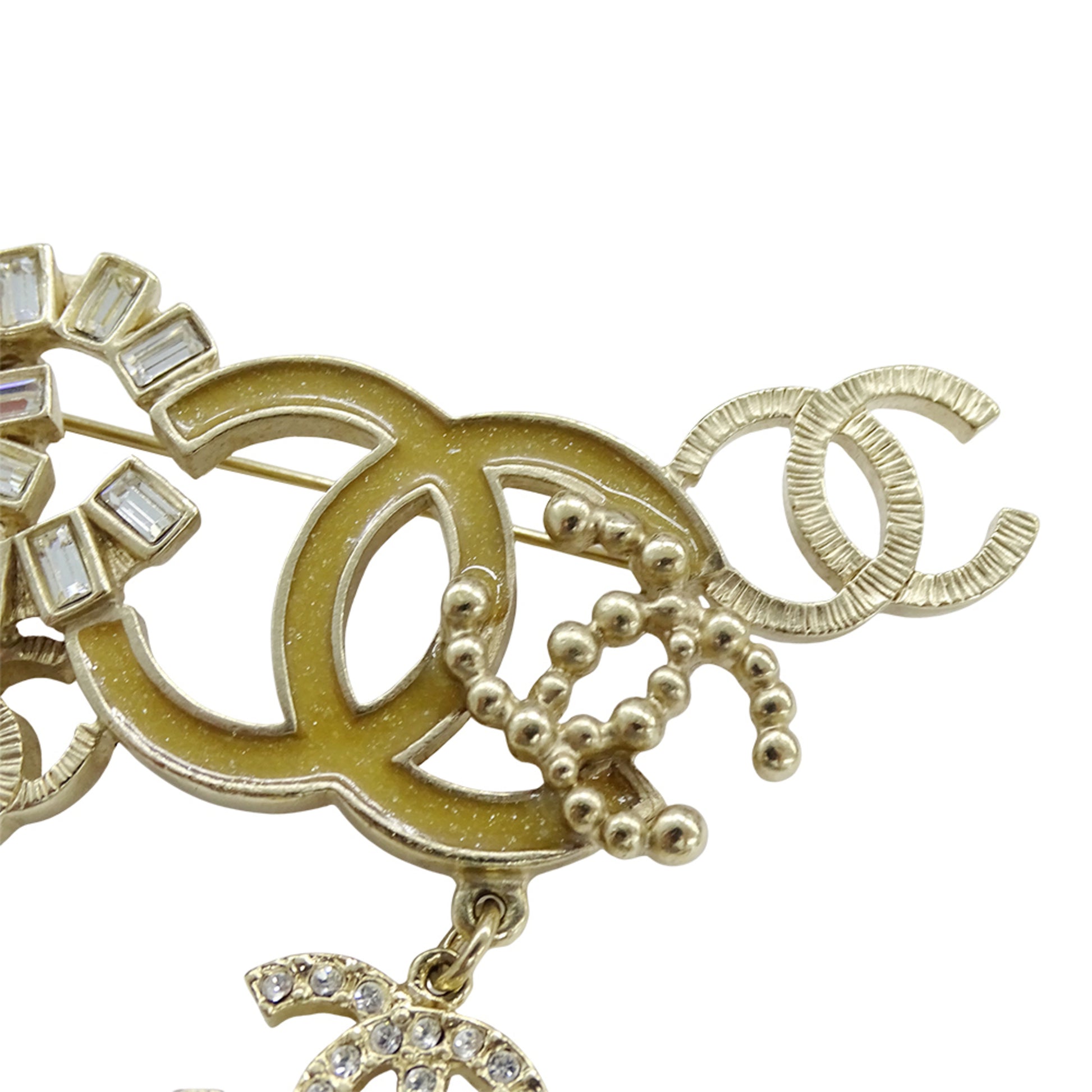 Chanel Coco Mark, Gold, Silver, brooch