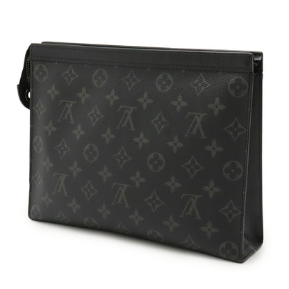 Louis Vuitton Pochette voyage, Black, Canvas, clutch