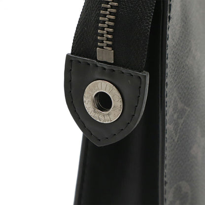 Louis Vuitton Pochette voyage, Black, Canvas, clutch