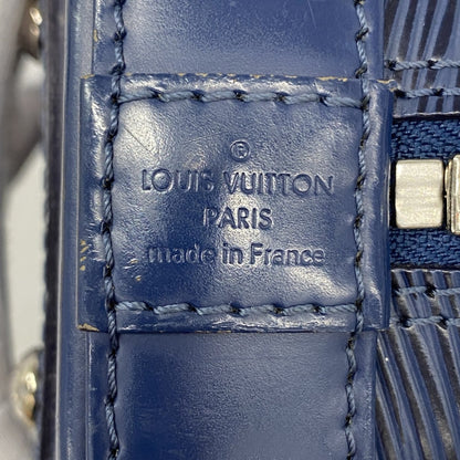 Louis Vuitton Alma BB, Blue, Leather, handbag