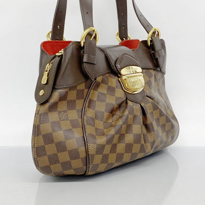 Louis Vuitton Sistina, Brown, Canvas, handbag