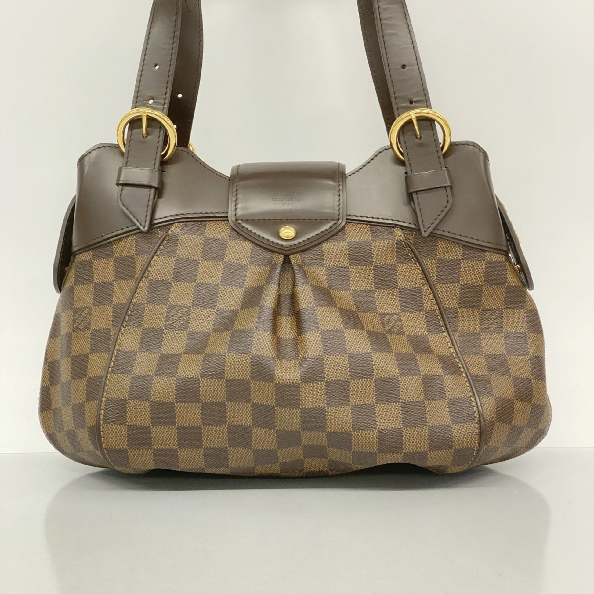 Louis Vuitton Sistina, Brown, Canvas, handbag