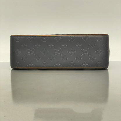 Louis Vuitton Shelton, Blue, Leather, handbag