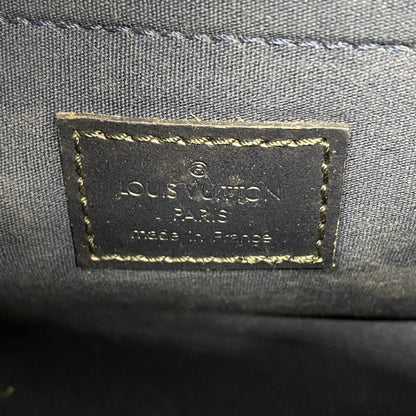 Louis Vuitton Shelton, Blue, Leather, handbag