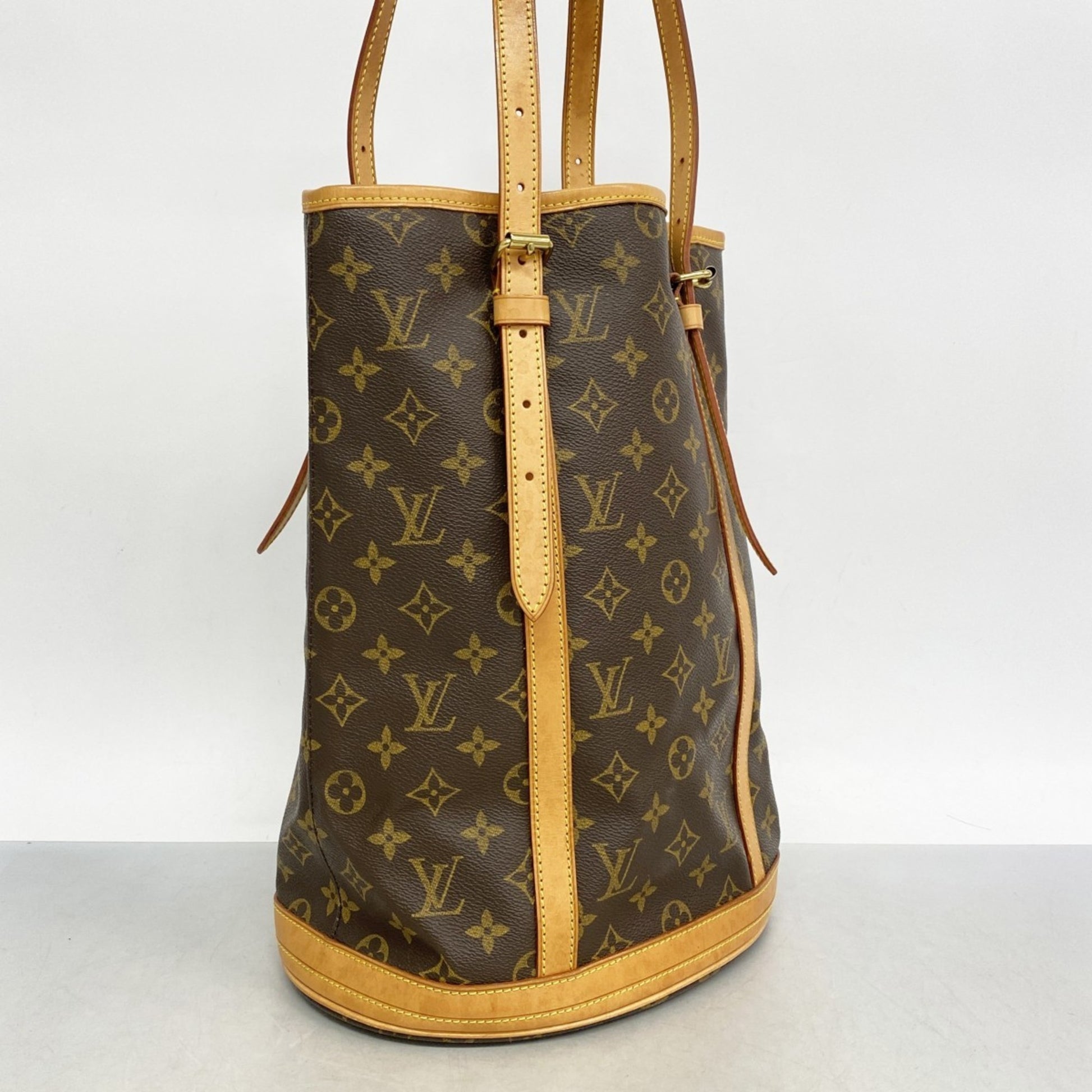 Louis Vuitton Bucket GM, Brown, Canvas, tote