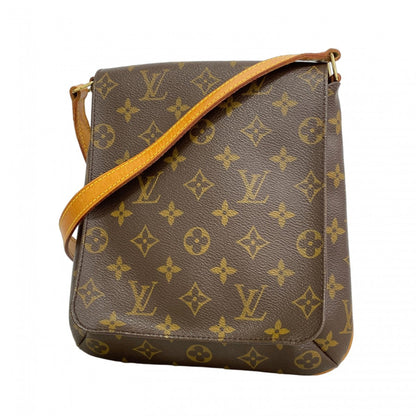Louis Vuitton Musette Salsa, Brown, Canvas, shoulder