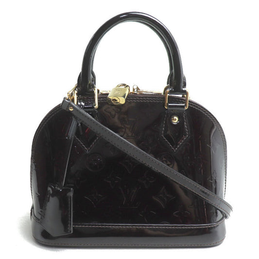 Louis Vuitton Alma BB, Burgundy, Canvas, shoulder