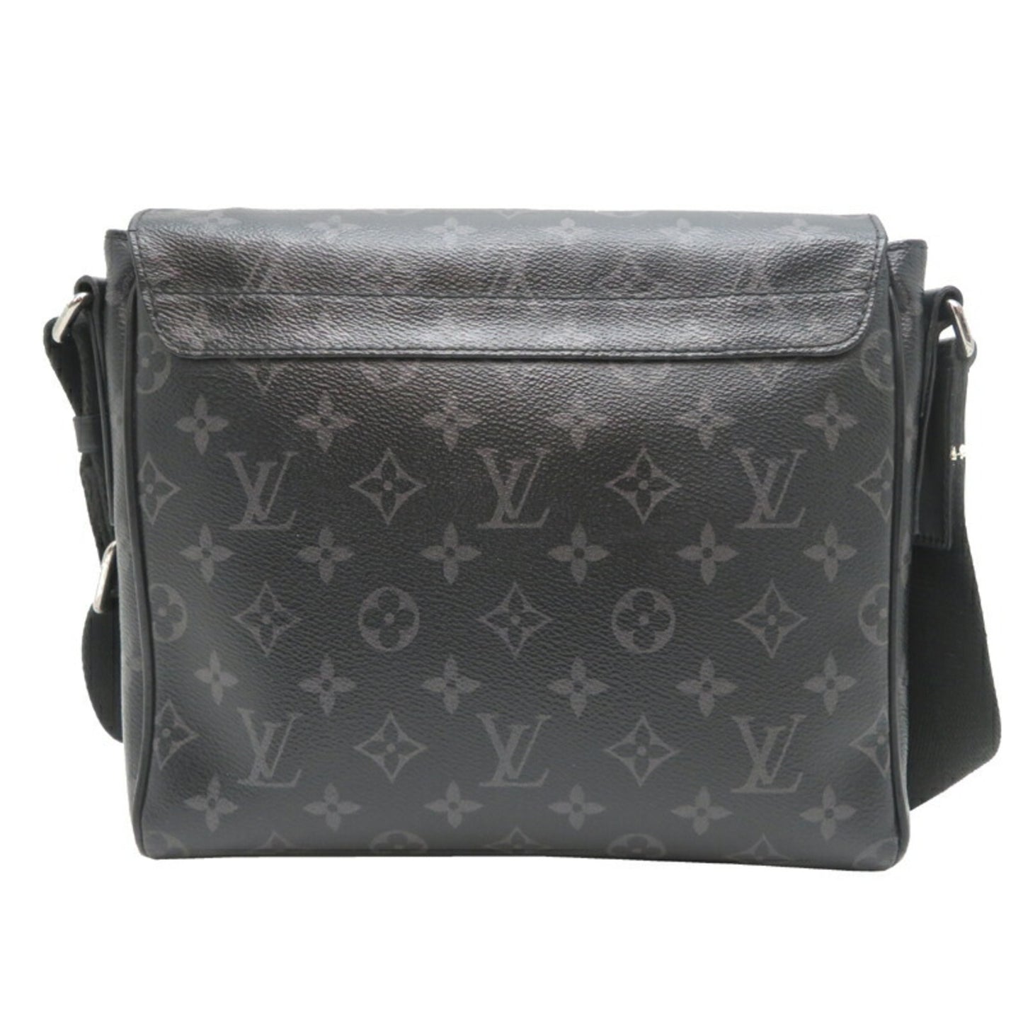 Louis Vuitton District, Black, Canvas, shoulder