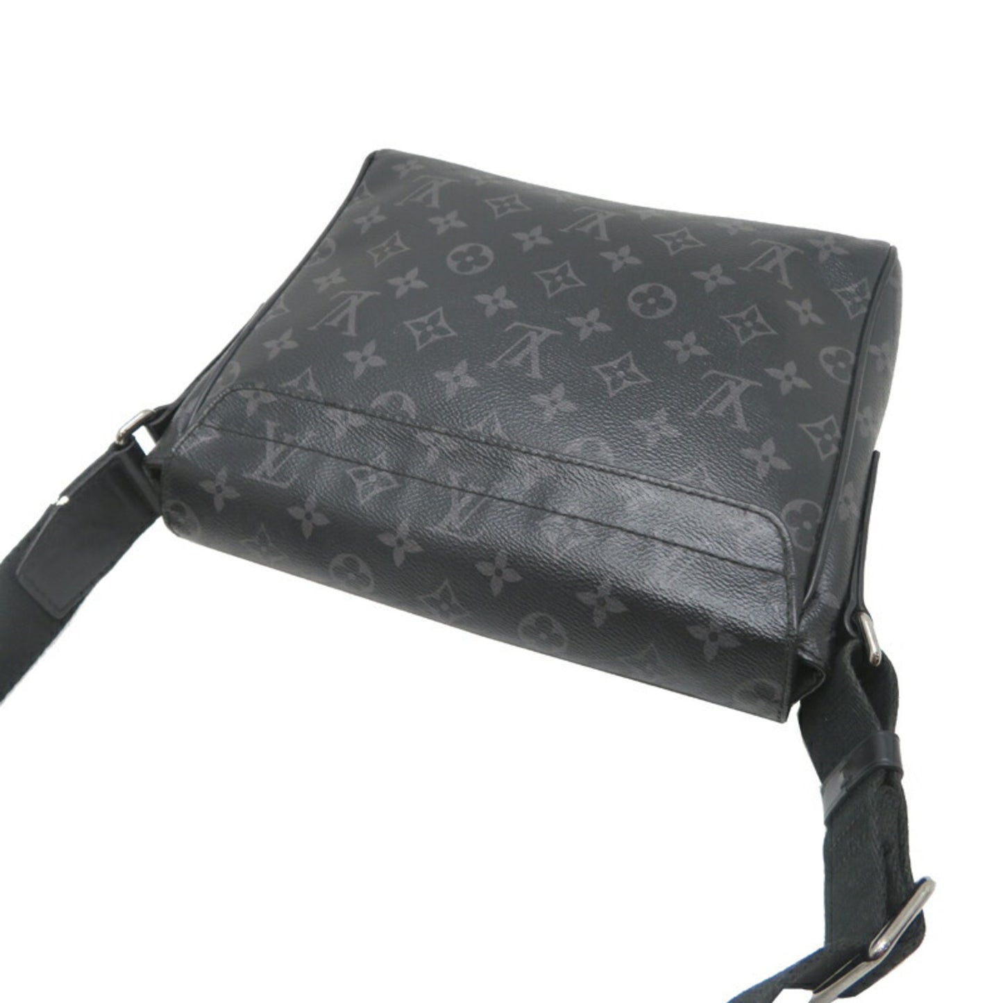 Louis Vuitton District, Black, Canvas, shoulder