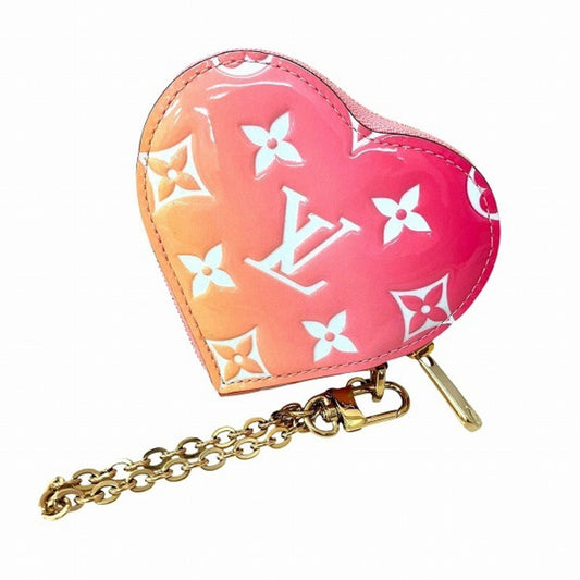 Louis Vuitton Pochette Clés, Pink, Leather, wallet