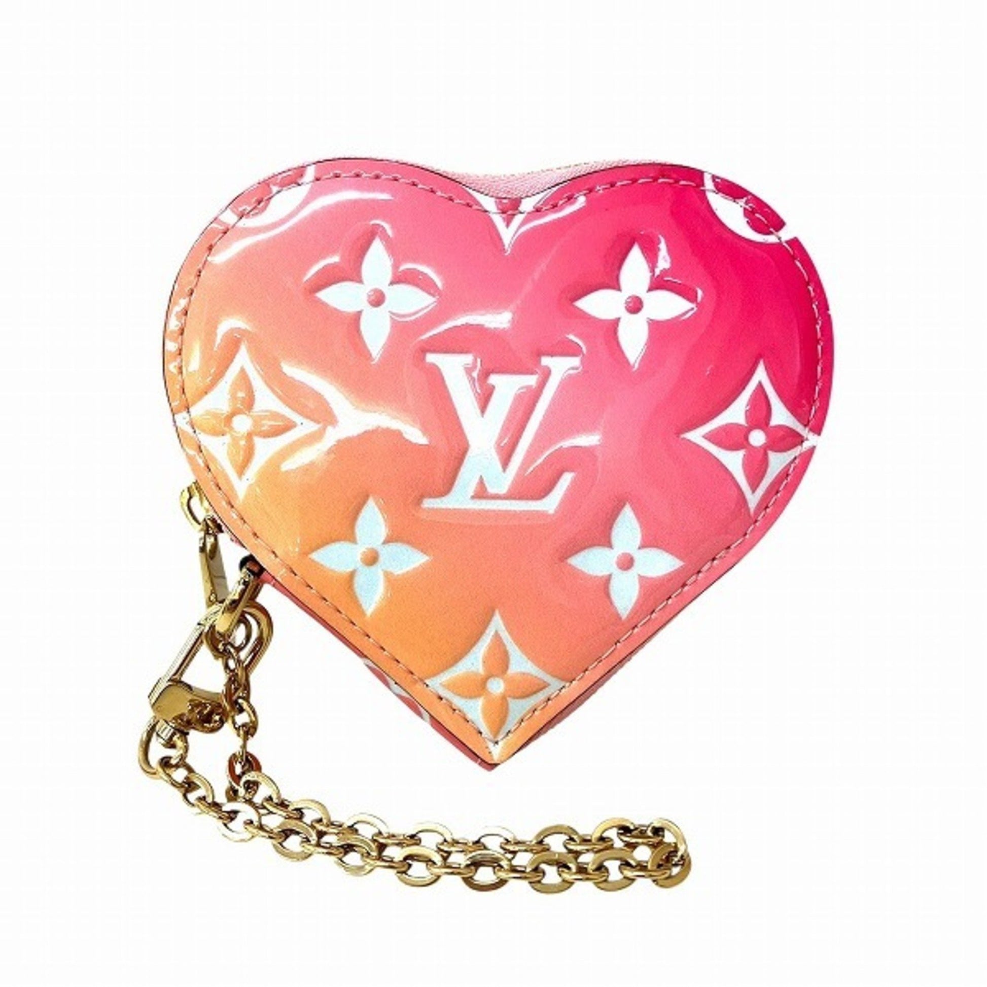 Louis Vuitton Pochette Clés, Pink, Leather, wallet
