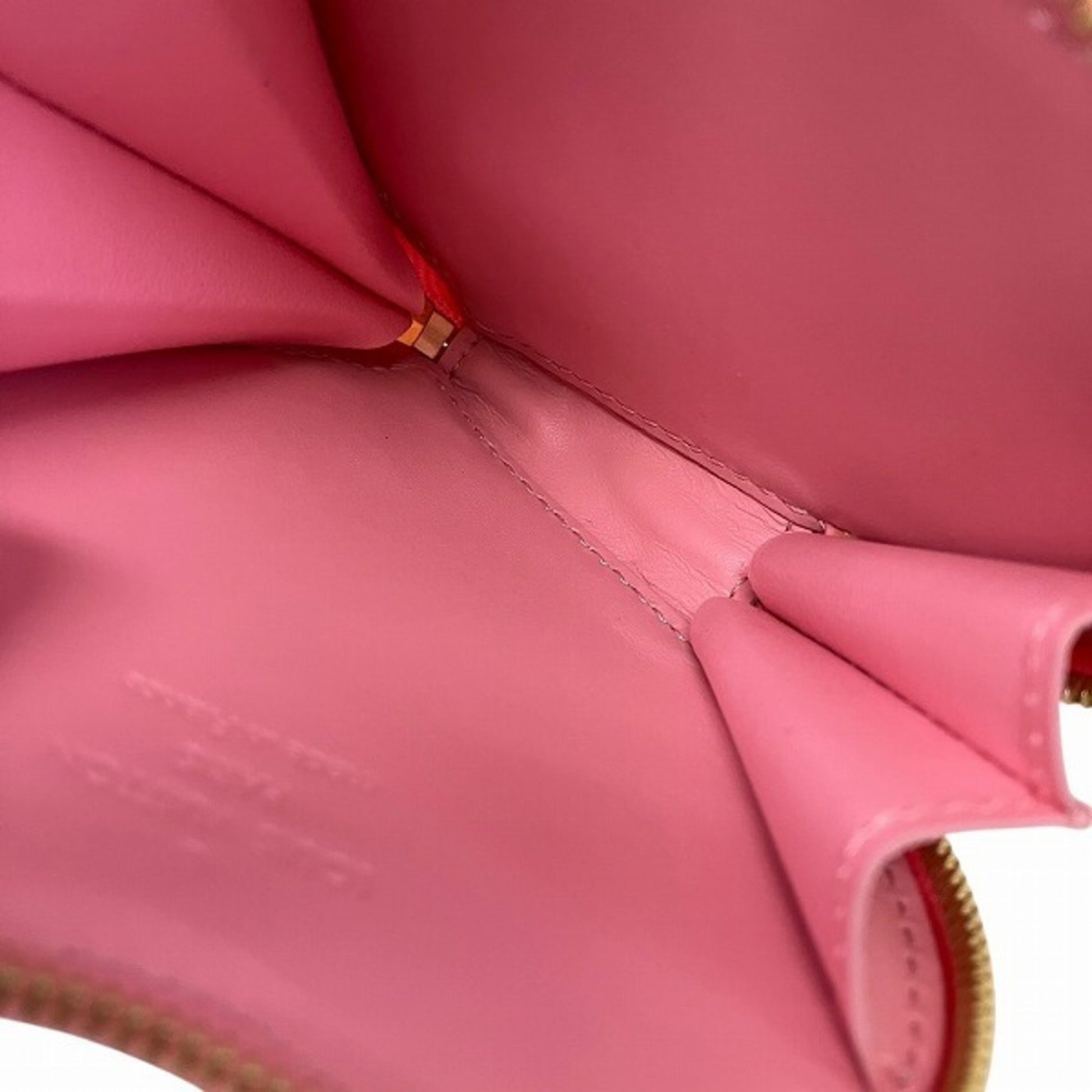 Louis Vuitton Pochette Clés, Pink, Leather, wallet