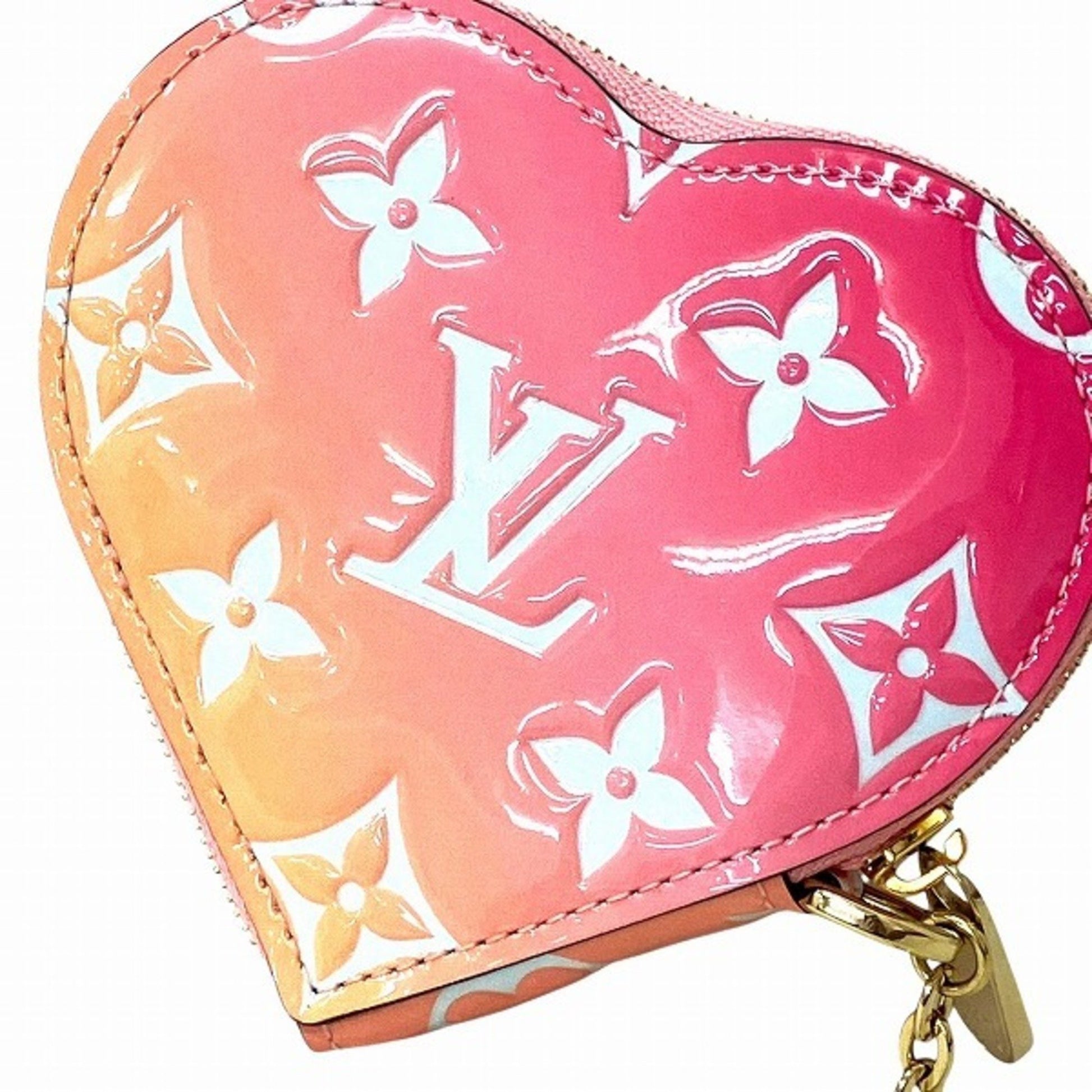 Louis Vuitton Pochette Clés, Pink, Leather, wallet