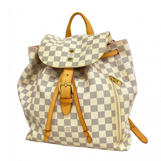 Louis Vuitton Sperone, White, Canvas, backpack