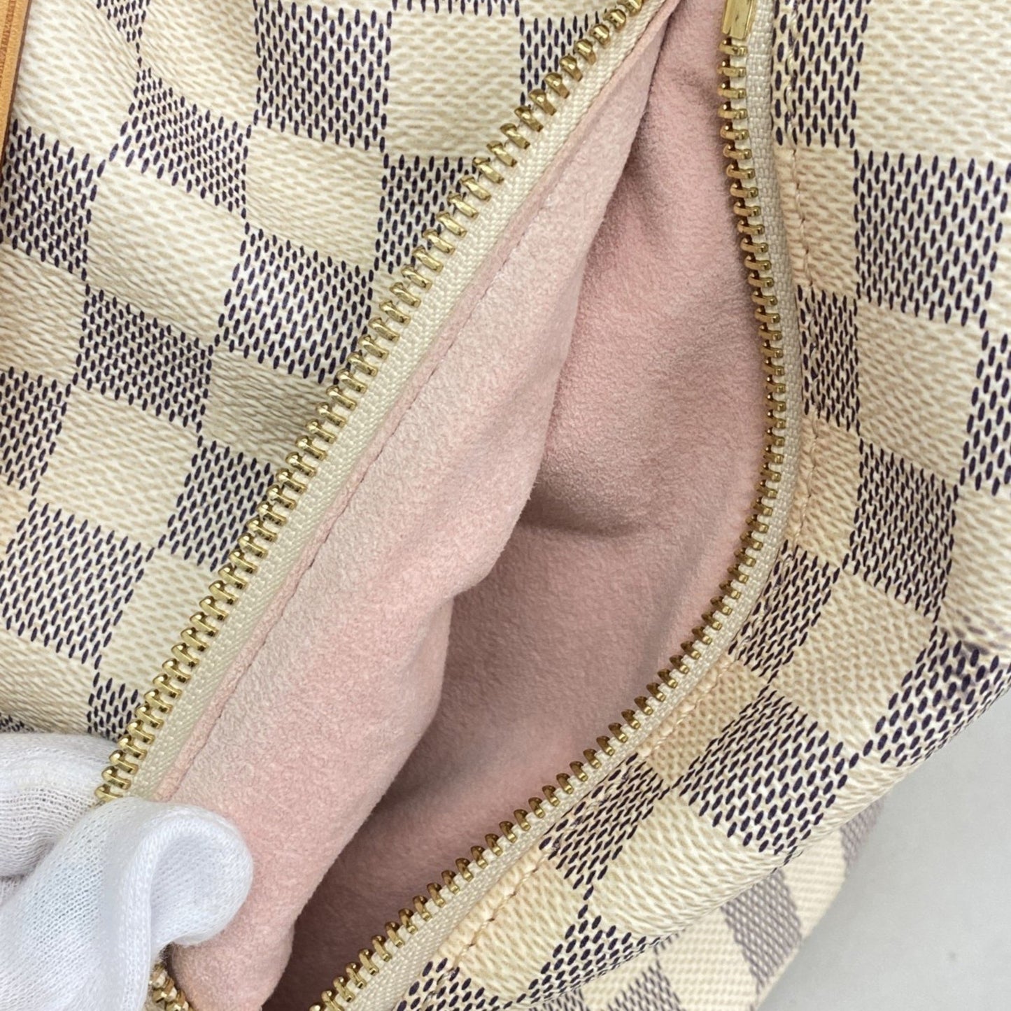 Louis Vuitton Sperone, White, Canvas, backpack