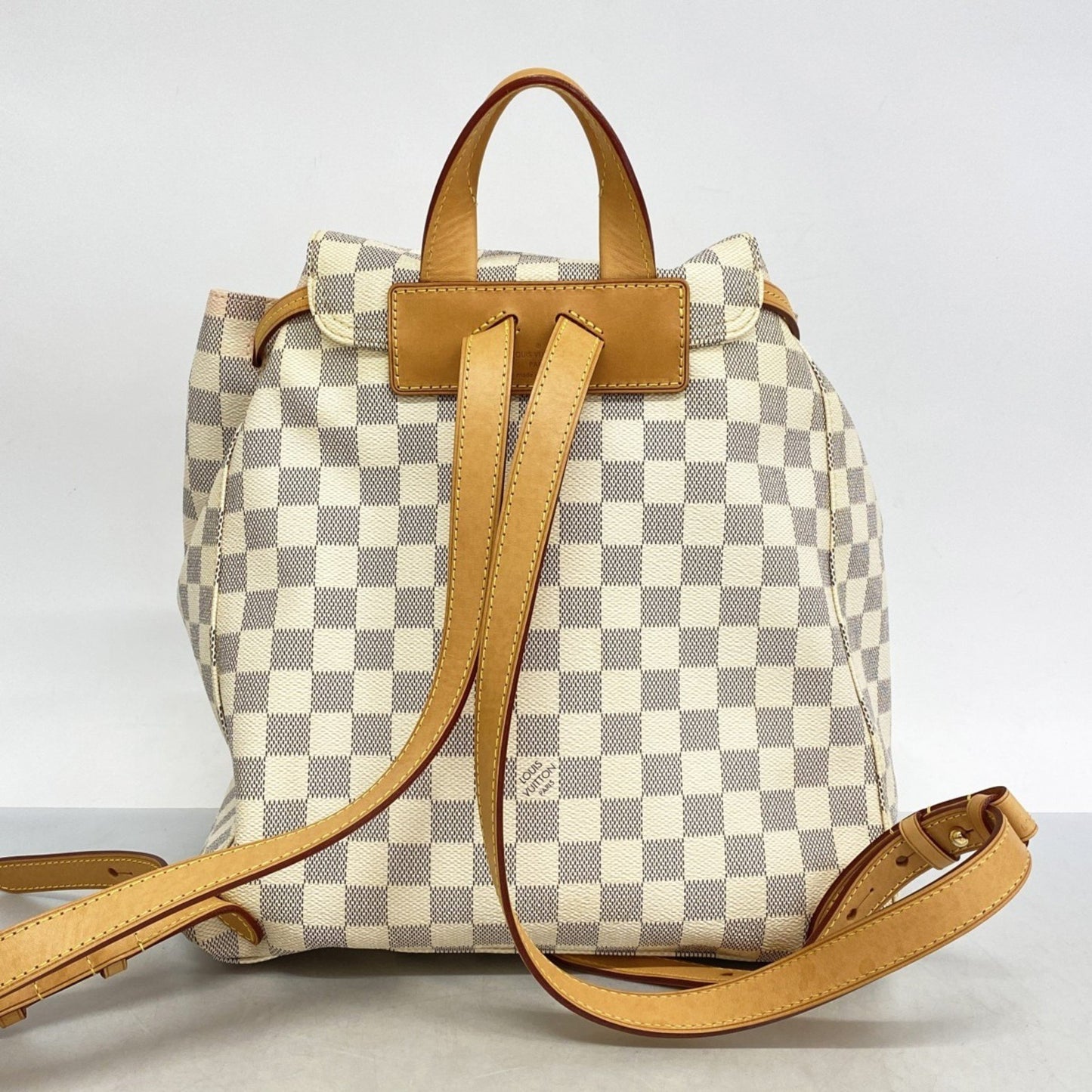 Louis Vuitton Sperone, White, Canvas, backpack