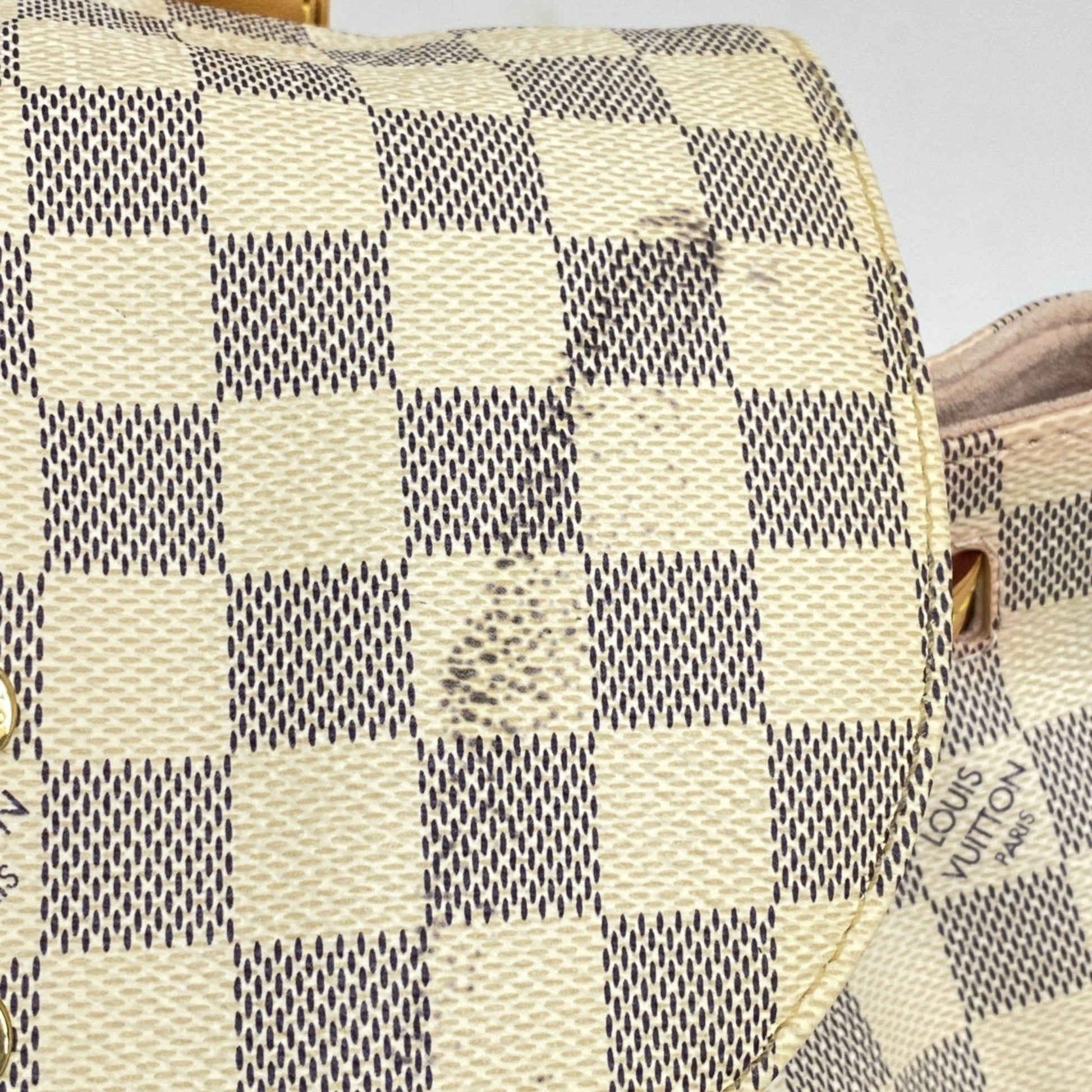 Louis Vuitton Sperone, White, Canvas, backpack