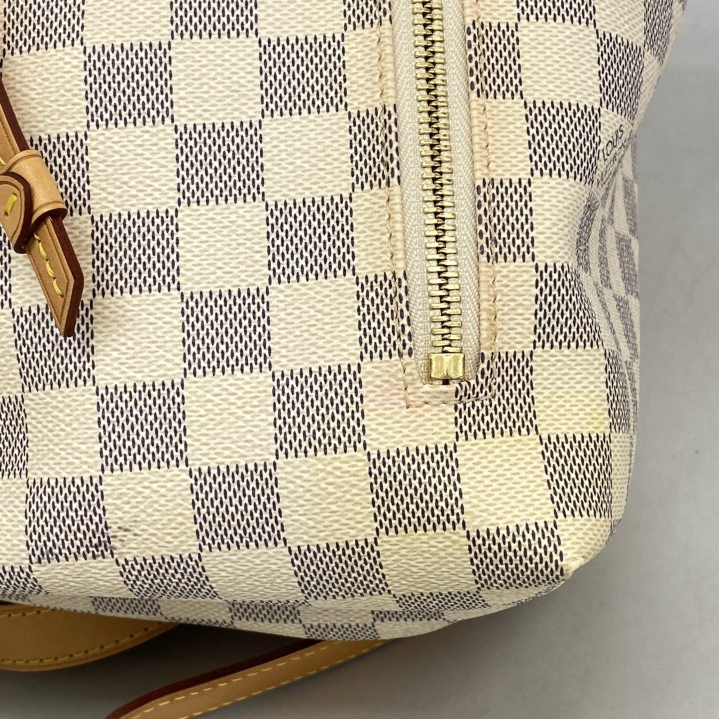 Louis Vuitton Sperone, White, Canvas, backpack