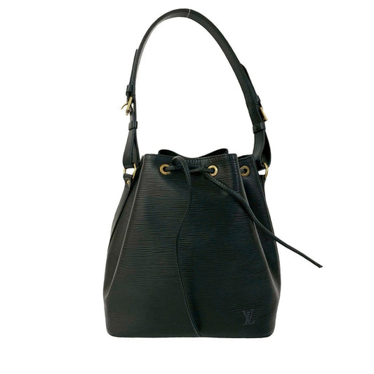 Louis Vuitton Petit Noé, Black, Leather, shoulder