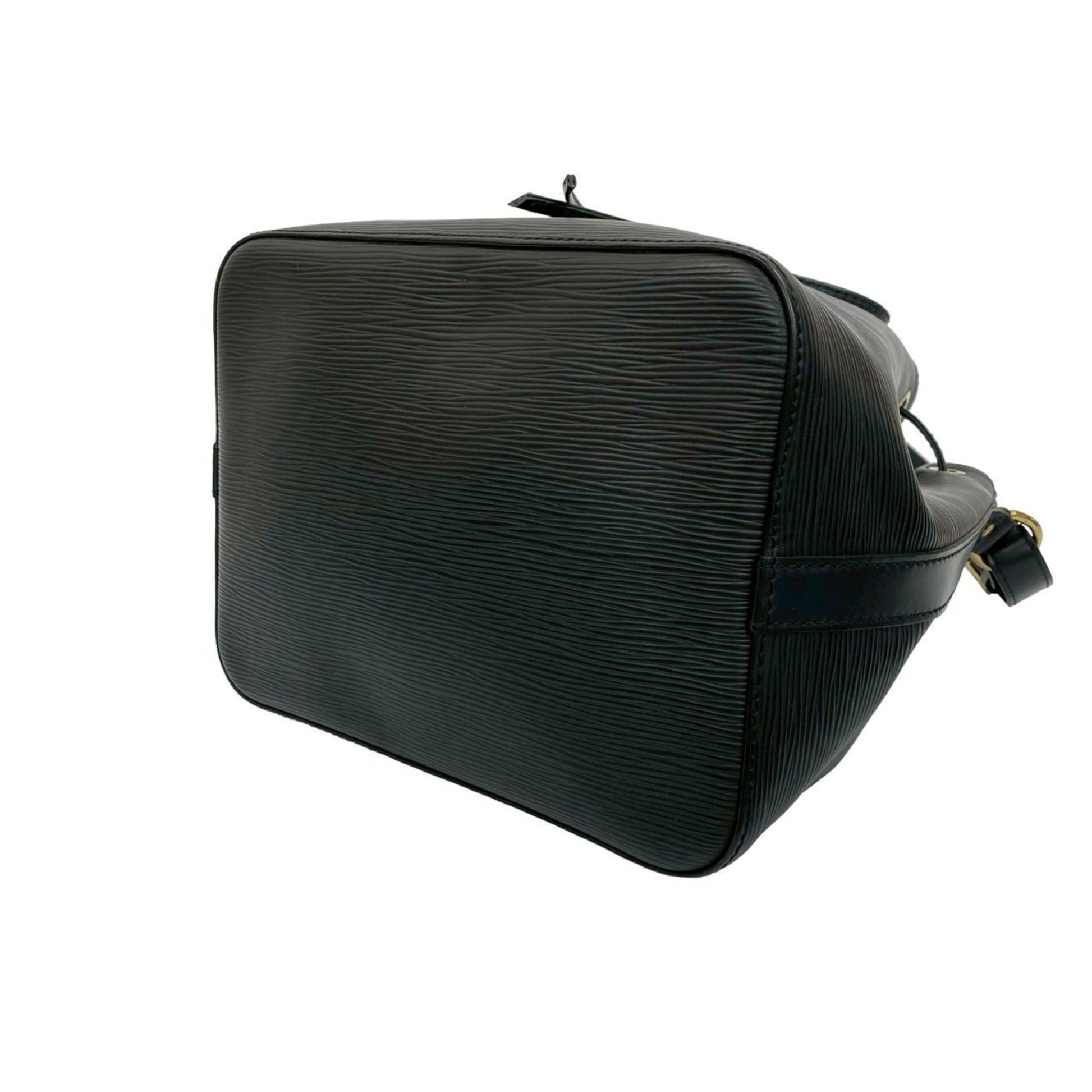 Louis Vuitton Petit Noé, Black, Leather, shoulder