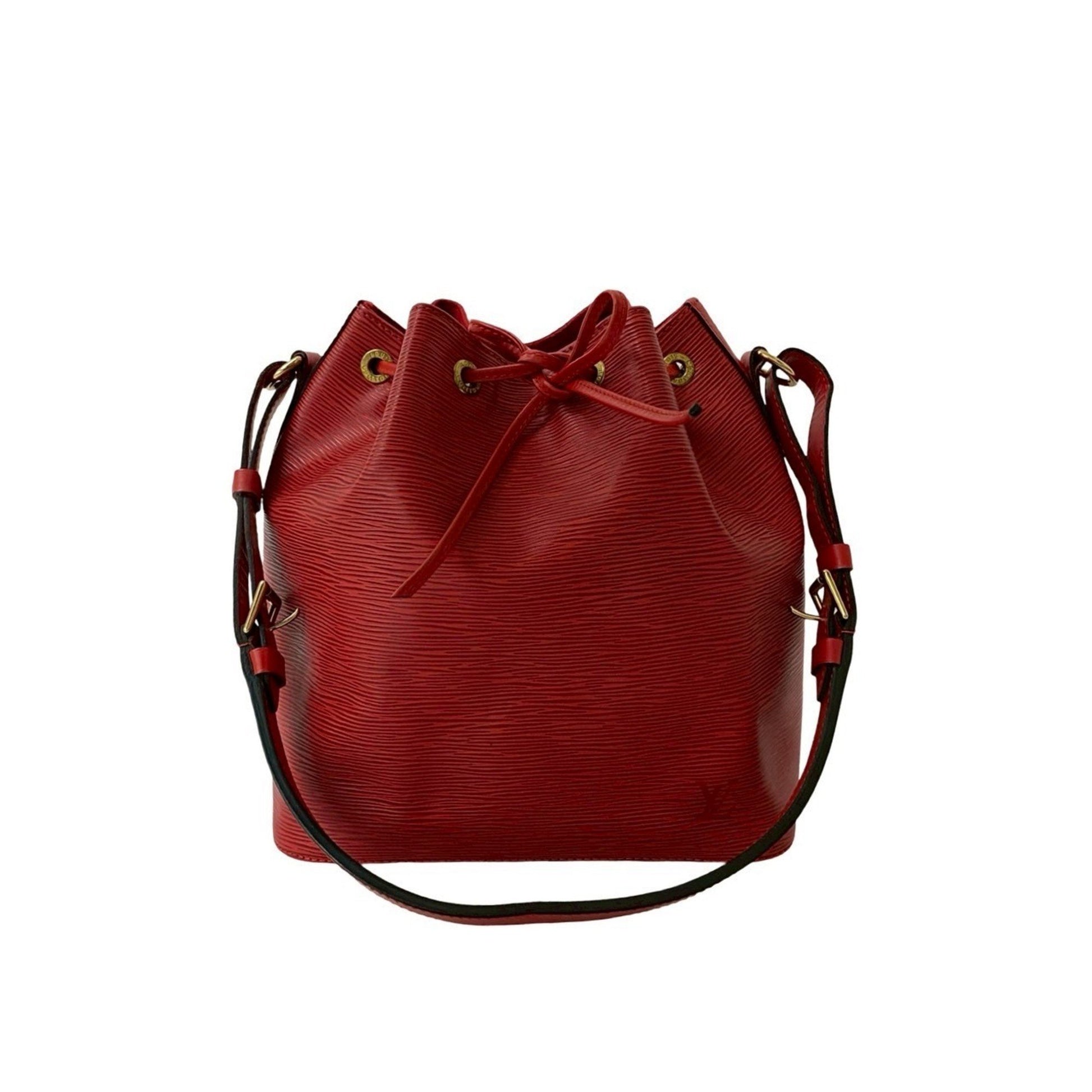 Louis Vuitton Petit Noé, Red, Leather, shoulder