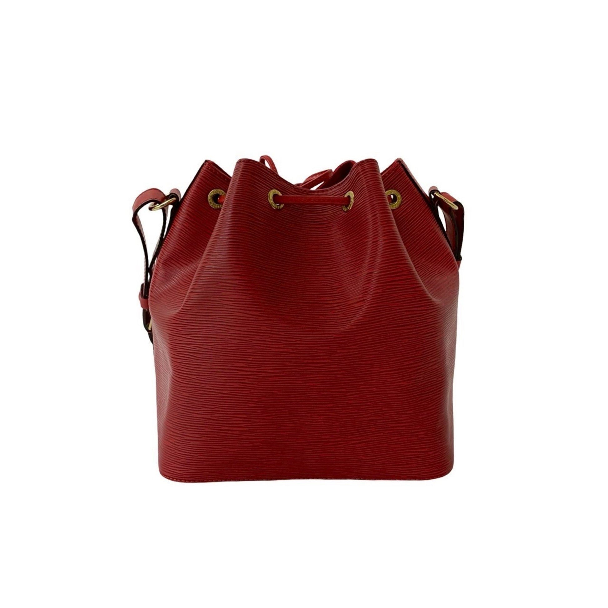 Louis Vuitton Petit Noé, Red, Leather, shoulder
