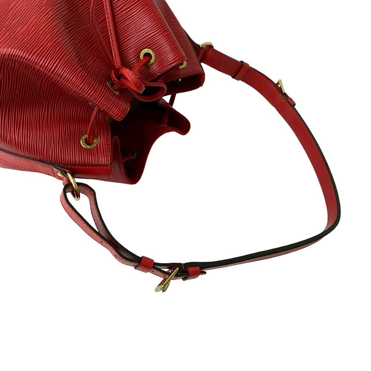 Louis Vuitton Petit Noé, Red, Leather, shoulder