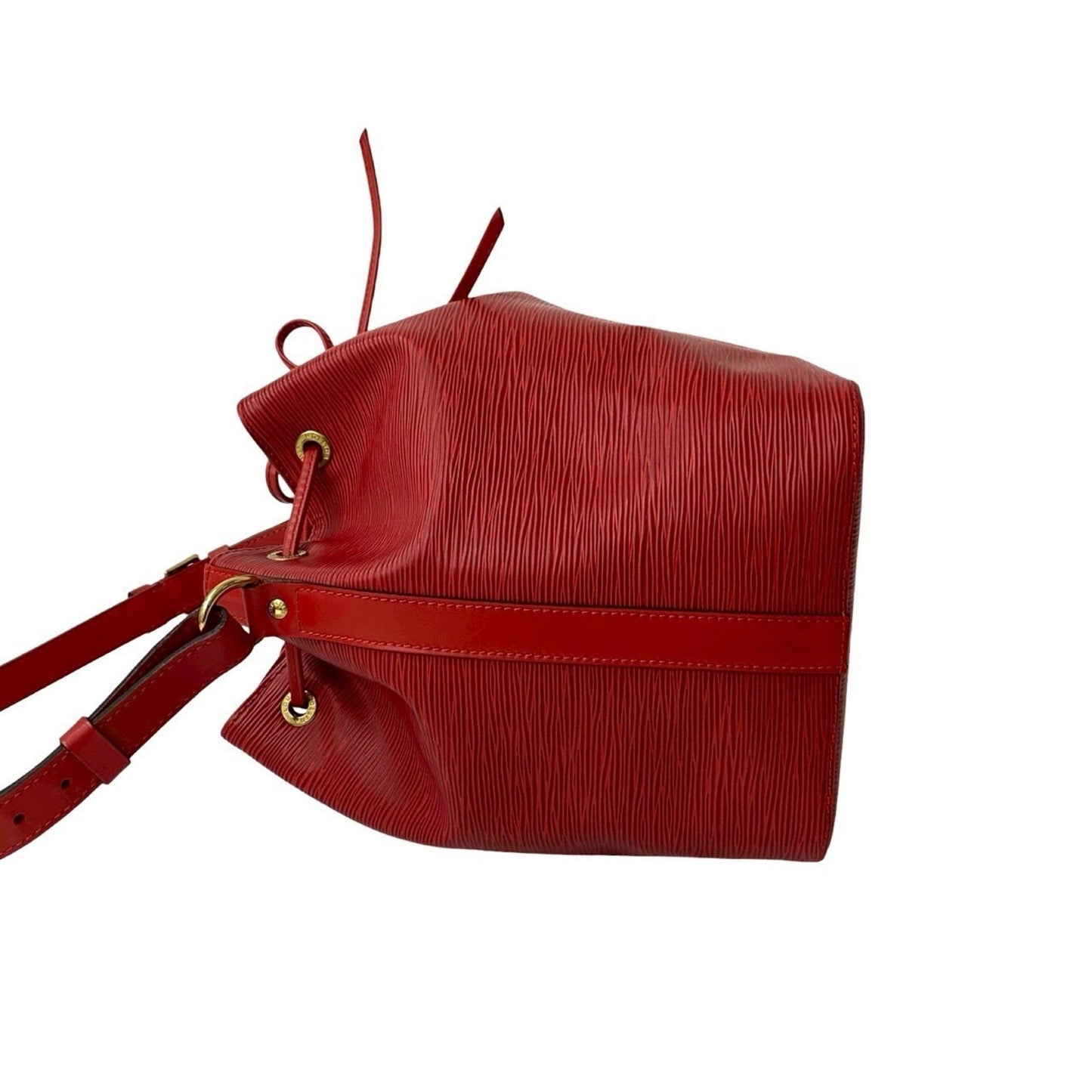 Louis Vuitton Petit Noé, Red, Leather, shoulder