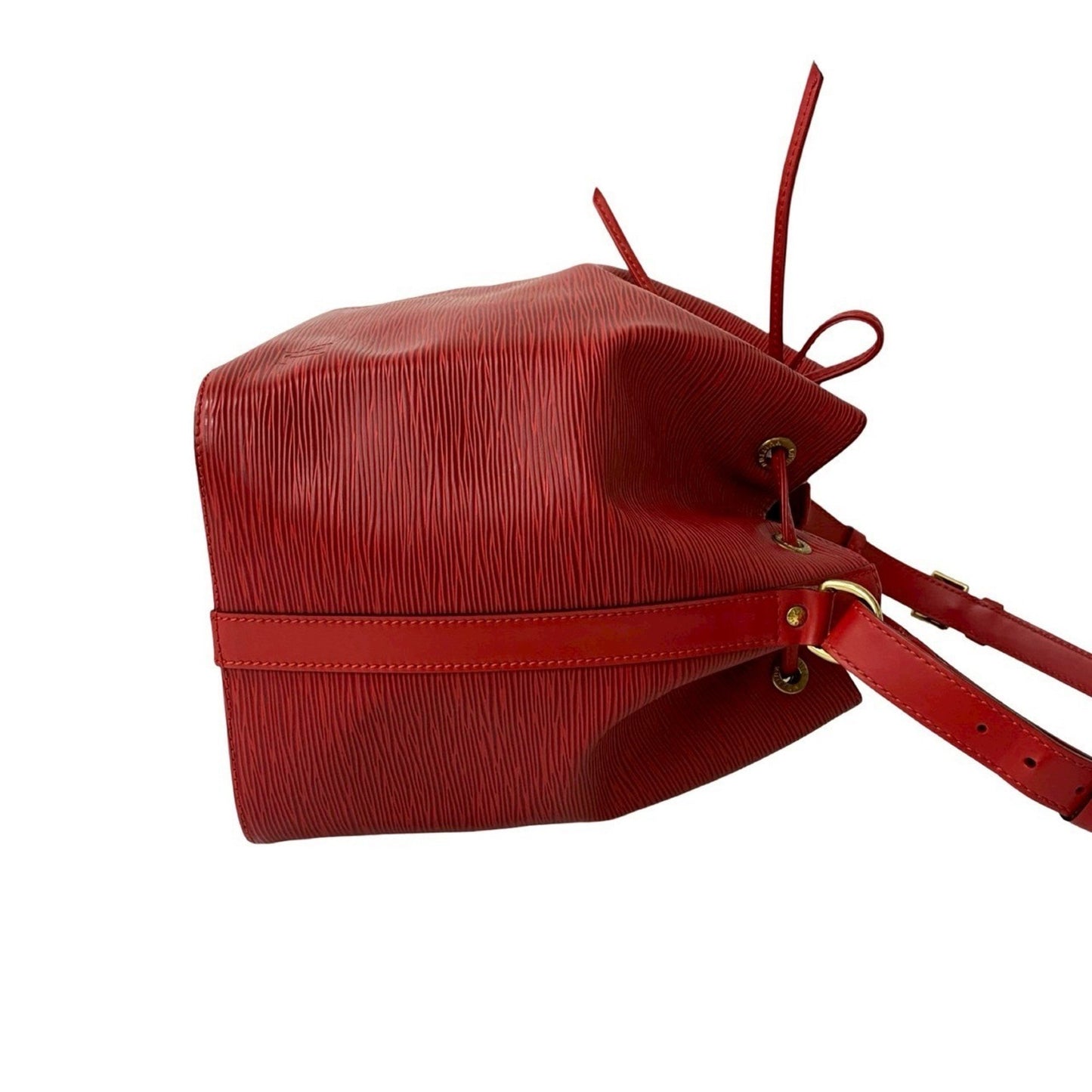 Louis Vuitton Petit Noé, Red, Leather, shoulder