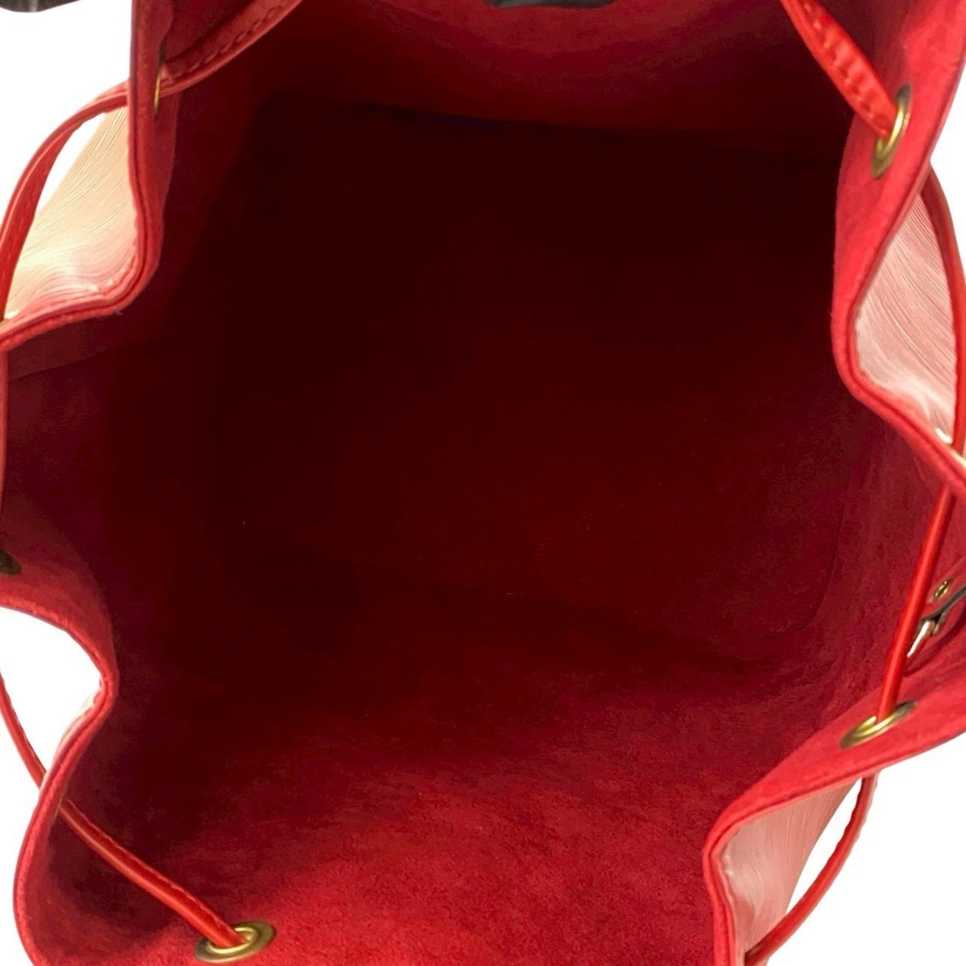 Louis Vuitton Petit Noé, Red, Leather, shoulder