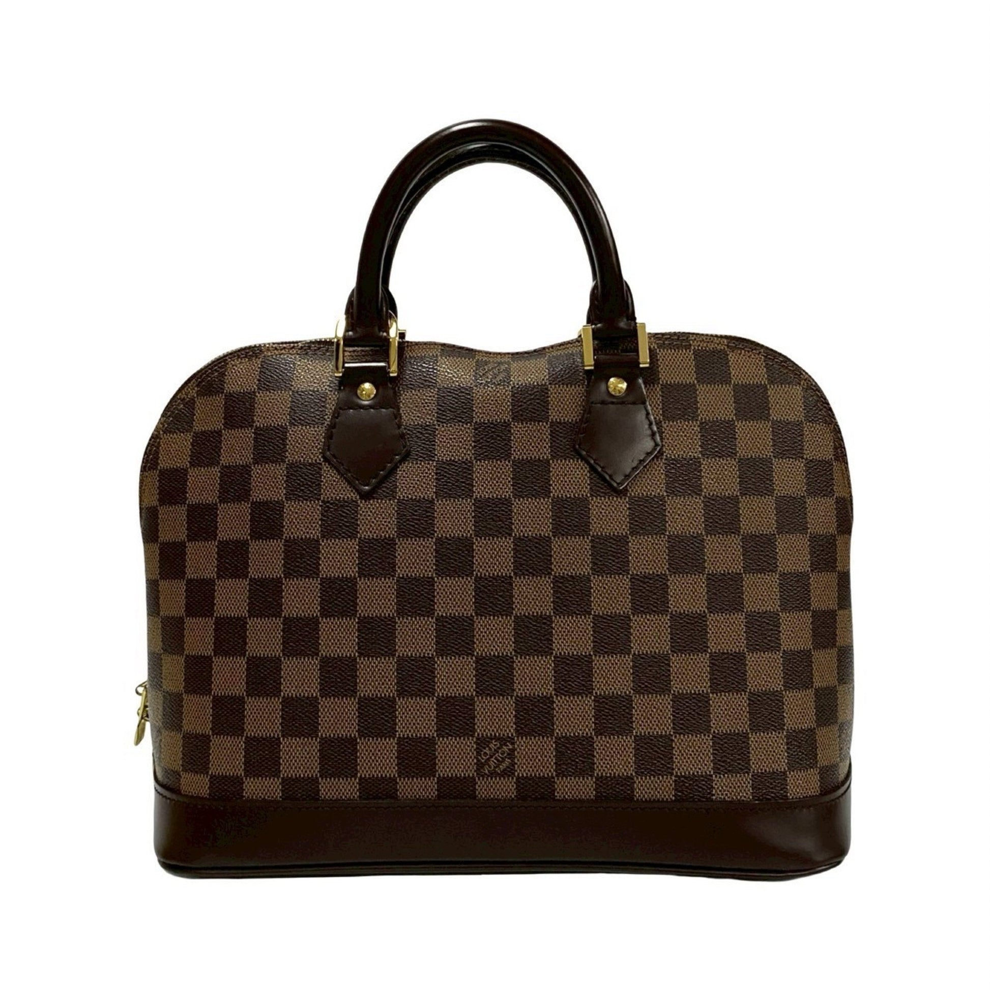 Louis Vuitton Alma, Brown, Leather, handbag
