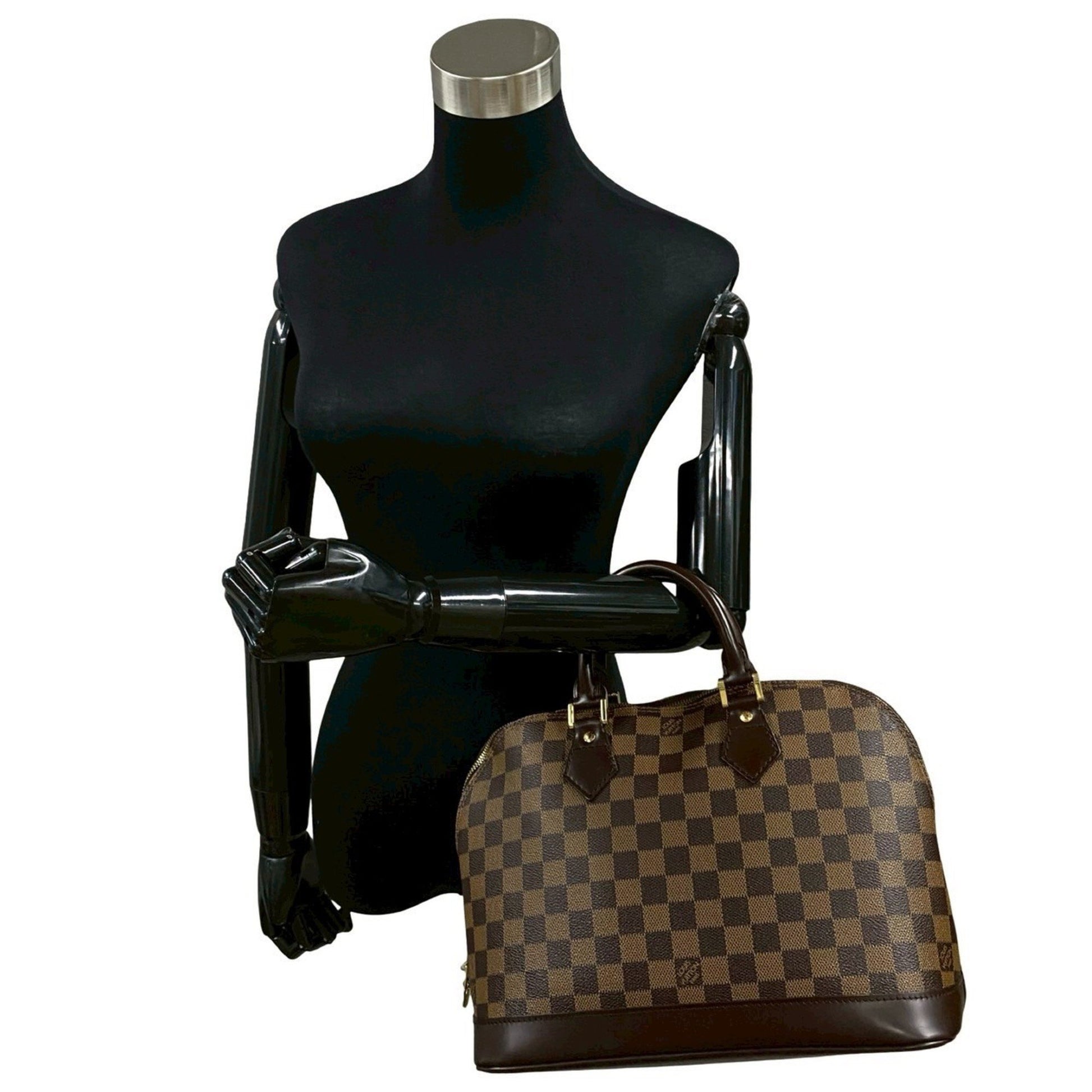 Louis Vuitton Alma, Brown, Leather, handbag