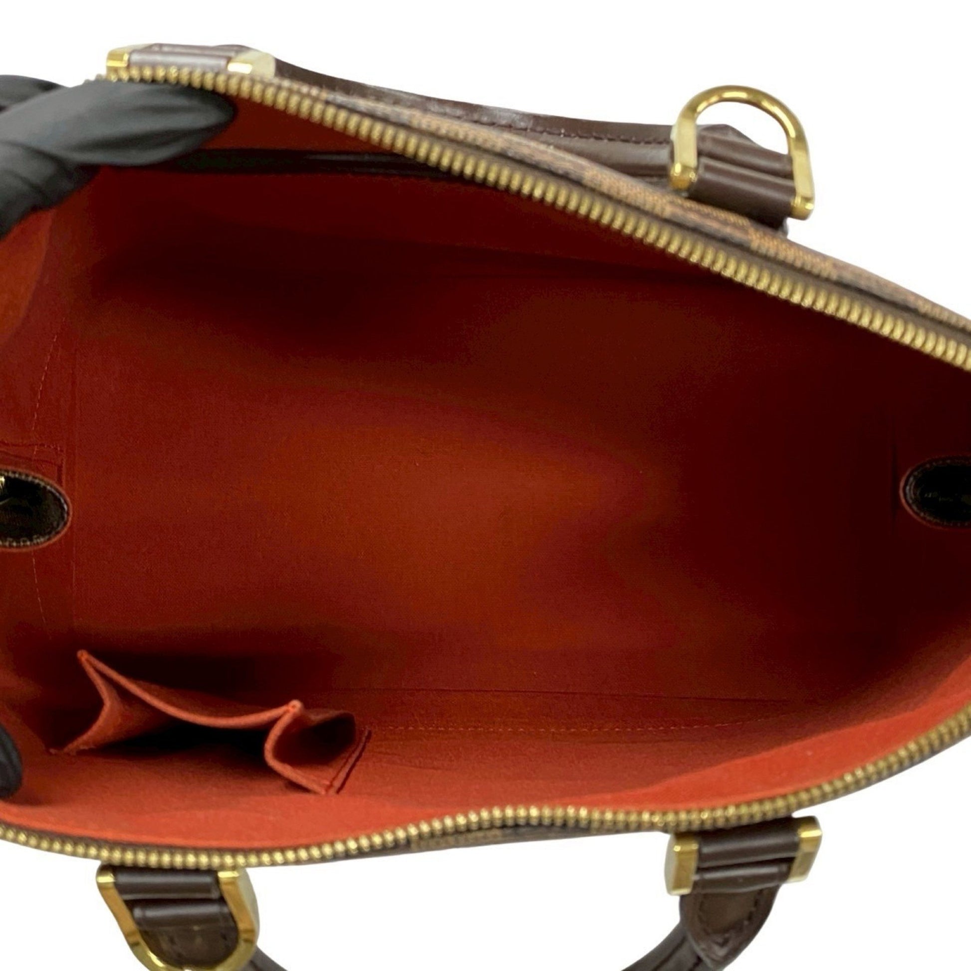 Louis Vuitton Alma, Brown, Leather, handbag