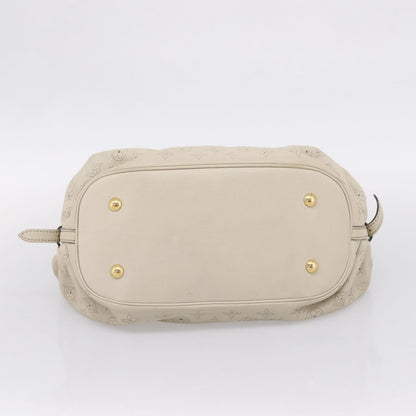 Louis Vuitton L Hobo Mahina Leather, Beige, Leather, Shoulder Bag