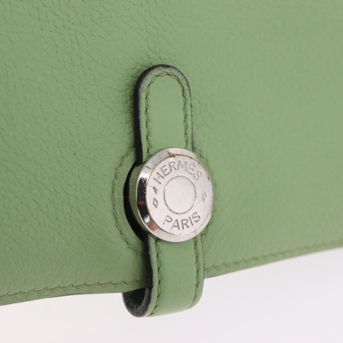 Hermes Dogon Recto Verso Leather, Green, Leather, Wallet