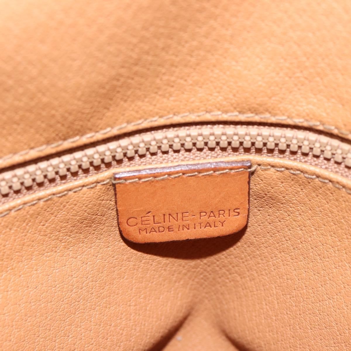 Celine Macadam Leather, Beige, Canvas, Shoulder Bag