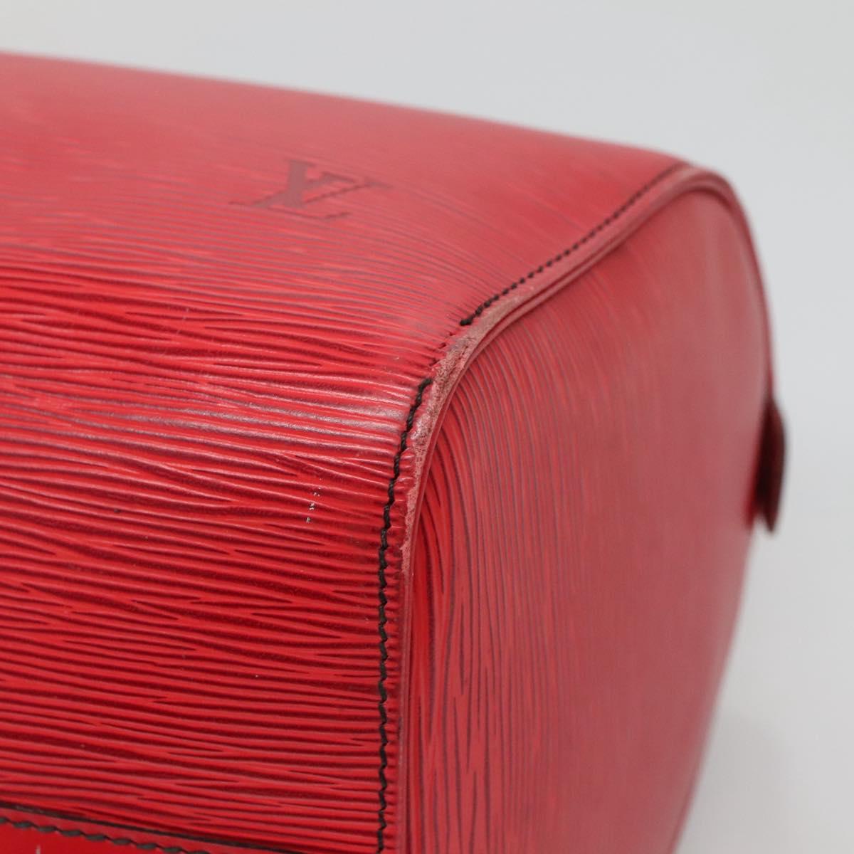 Louis Vuitton Speedy 30, Red, Leather, handbag