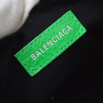 Balenciaga Le Cagole Giant Studs Leather, Green, Leather, Shoulder Bag